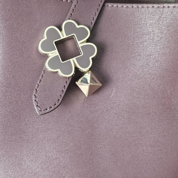 KATE SPADE Kaci Chocolate Cherry Leather Large Tote Shoulder Bag COA - Picture 12 of 16